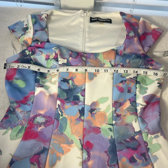 Karl Lagerfeld Multicolor Floral Midi Dress - Picture 11 of 12